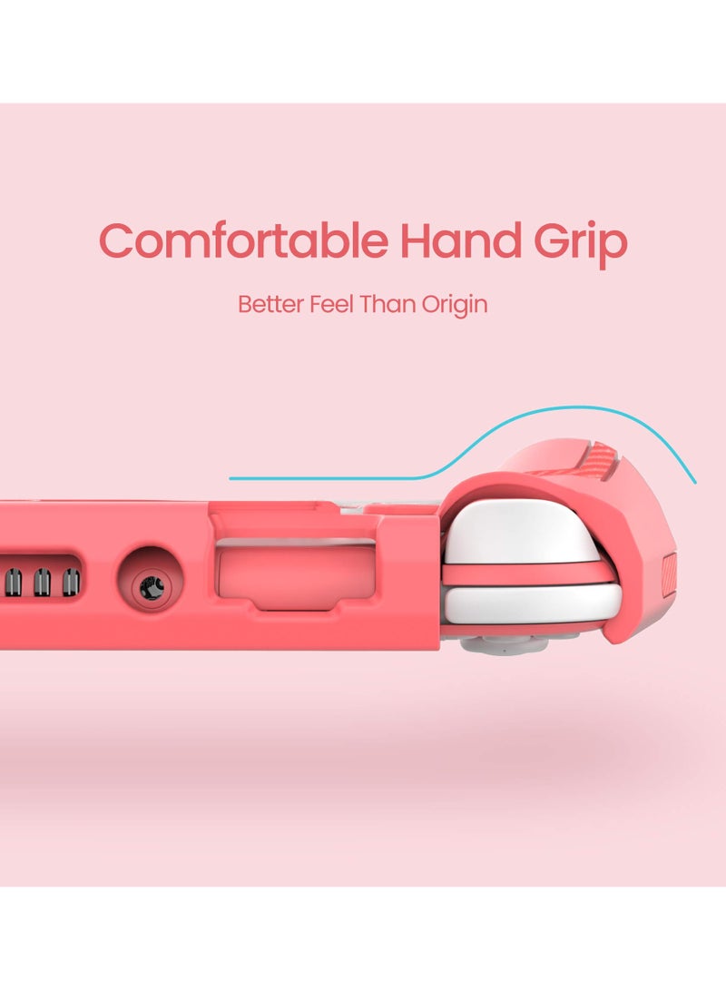 Smart Switch Lite Protective Case for Nintendo, Daily Gift Ergonomic Sturdy Full Protection Gift Idea Thumb Grip Caps Coral