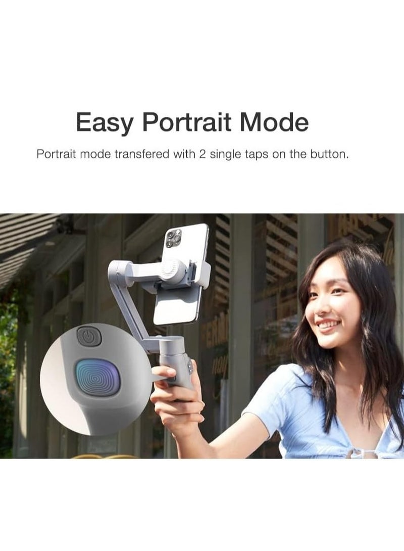 Smooth-Q3 Gimbal Stabilizer for Smartphone Android Cell Phone iPhone Zhi yun q 3-Axis Handheld Gimble Stick w/Tripod Stand LED Fill Light for Tiktok YouTube Vlog Video Kit Face/Object Tracking