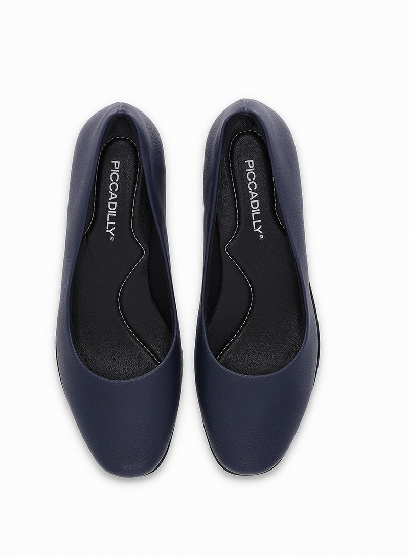 PICCADILLY : BUSINESS COURT WEDGE SHOE HEEL IN NAVY