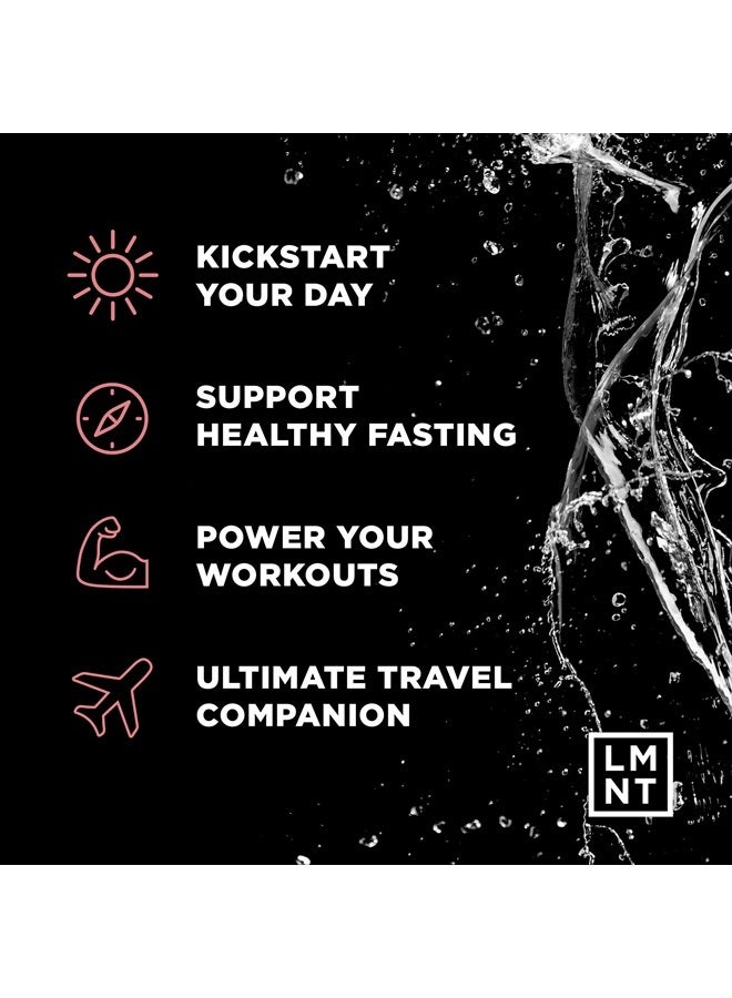 LMNT Zero-Sugar Electrolytes - Raspberry Salt - Hydration Powder Packets | No Dodgy Ingredients | Keto & Paleo Friendly | 30 Sticks