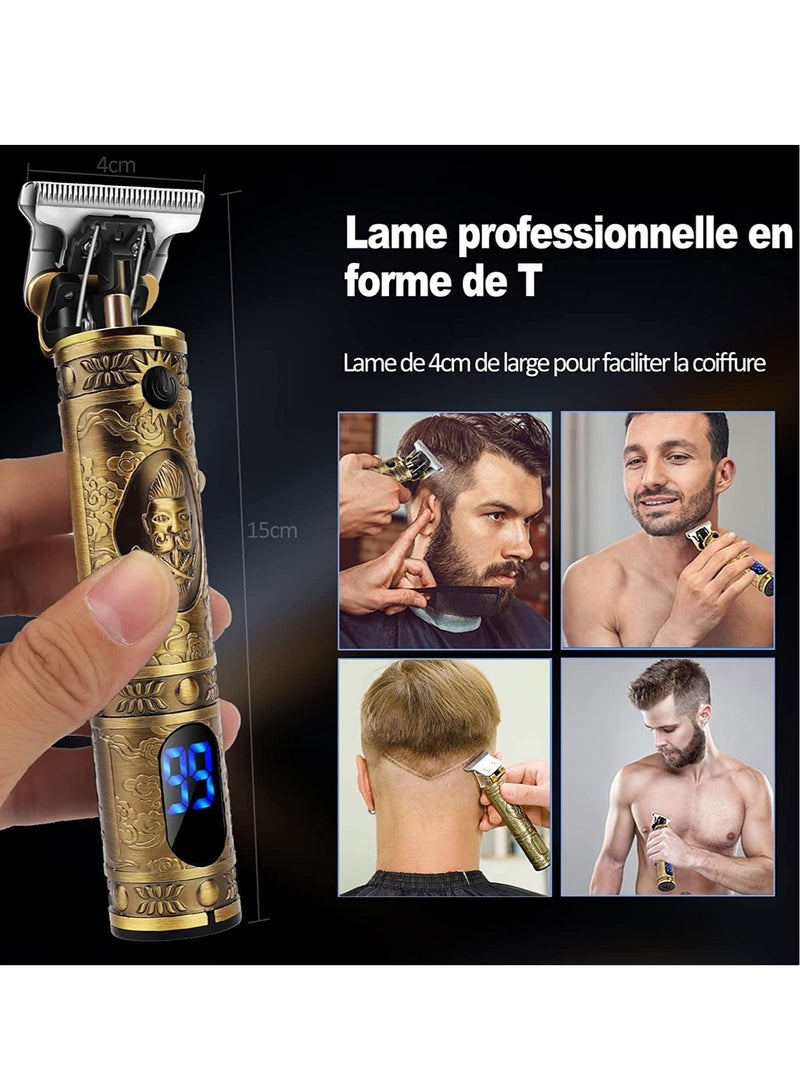 Pick N CLick Professional Men’s Hair Trimmer, Long Hair Trimmer, Beard Trimmer, Cordless Hair Trimmer, Rechargeable, LED Display, Beard Trimmer for Men and Hairdressers.