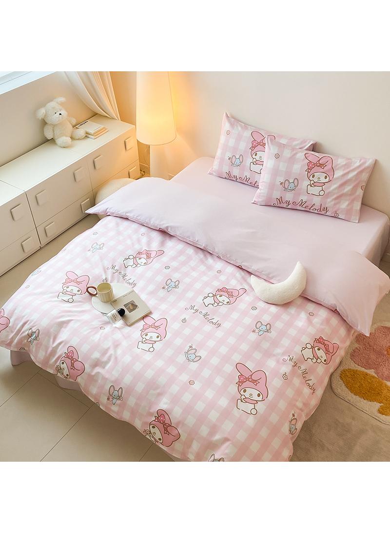 4-Piece My Melody Cotton Comfortable Set Fitted Sheet Set Children'S Day Gift Birthday Gift