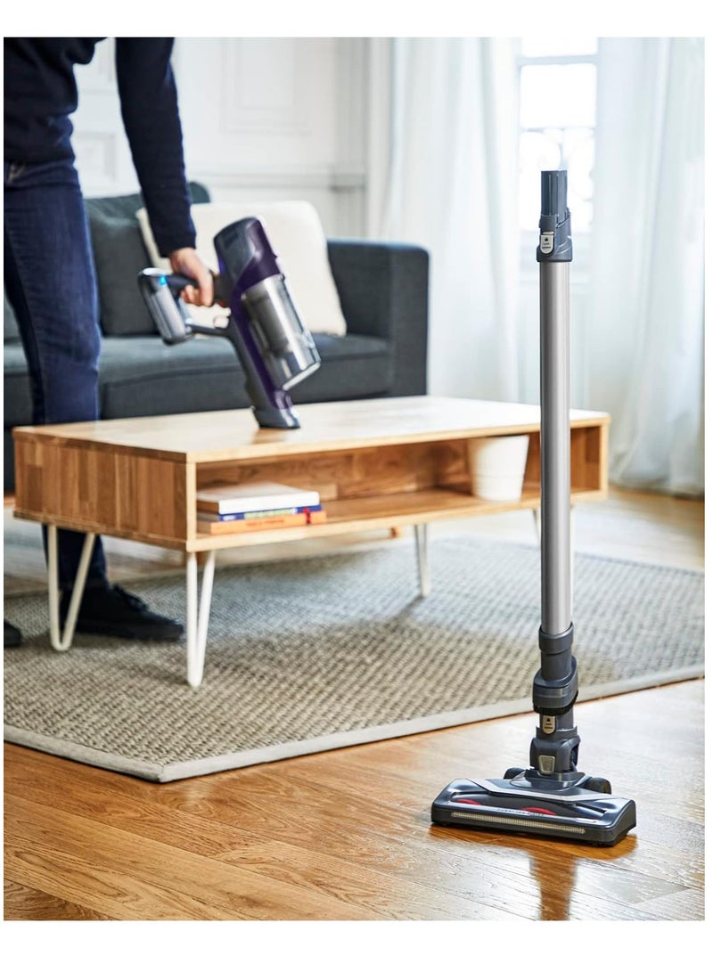 Cordless Stick Vacuum Cleaner 0.55L Dust Container Allergy Kit 100 W TY6837HO Purple/Grey