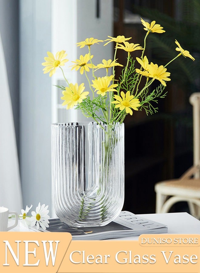 Creative Clear Vase for Flowers, Bookshelf Decor, Unique Vase for Book Lovers, Artistic and Cultural Flavor Glass Vases for Home Office Decor