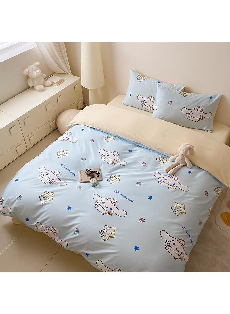 4-Piece Cinnamoroll Cotton Comfortable Set Fitted Sheet Set Children'S Day Gift Birthday Gift