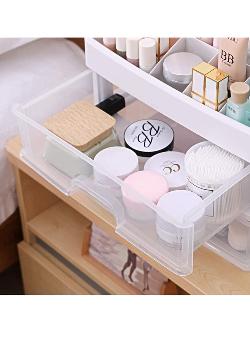 Makeup Organizer with 3 Drawers Bathroom Vanity Countertop Storage for Cosmetics Brushes Lotion Nail Lipstick and Jewelry