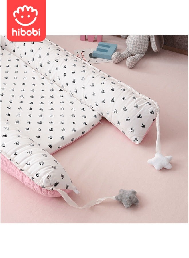 Portable Baby Crib Bed Set with Quilt and Pillow
