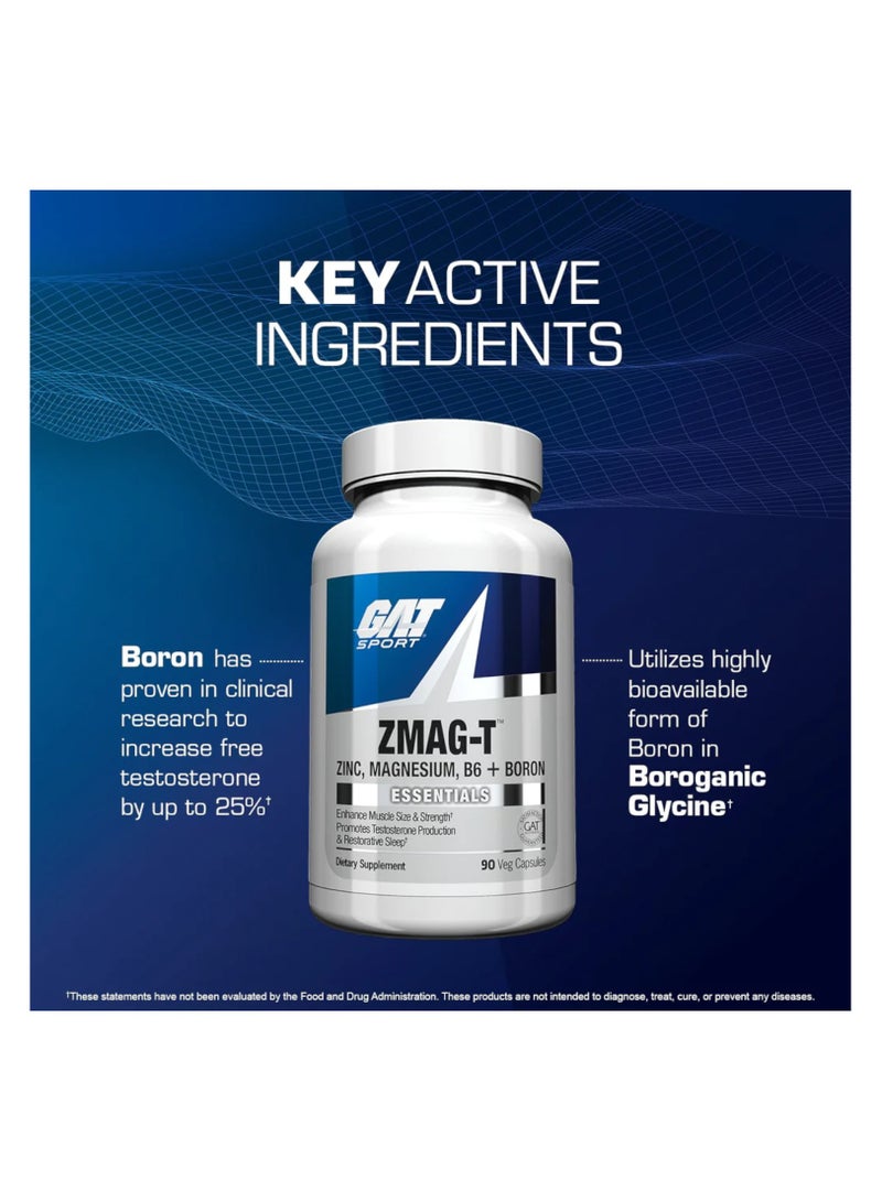 ZMAG-T, ZInc Magnesium B6 +Boron, 90 Capsules