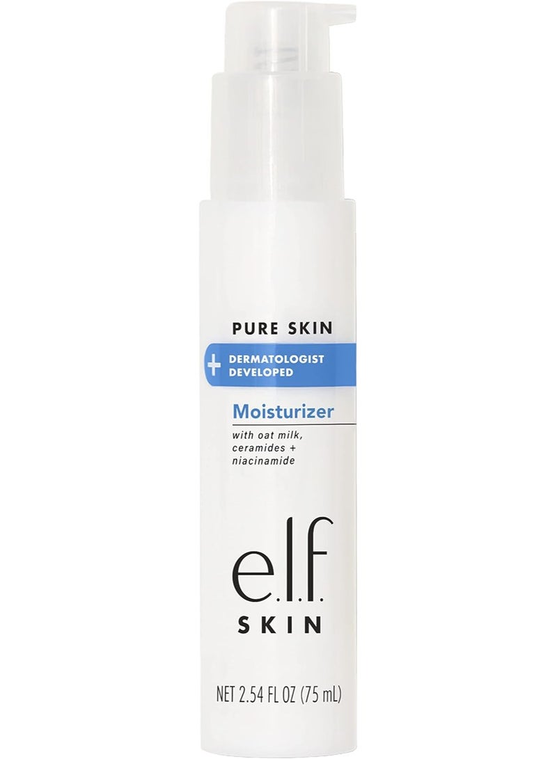 e l f SKIN Pure Skin Moisturiser Creamy Weightless Daily Moisturiser For A Hydrated Looking Complexion Made With Oat Milk Allantoin Niacinamide