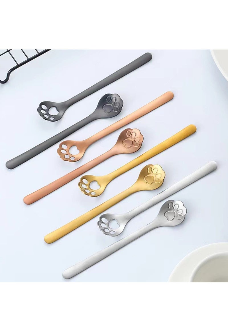 8pcs coffee spoon ice cream spoon 304 stainless steel creative cartoon Japanese dessert spoon stirring spoon