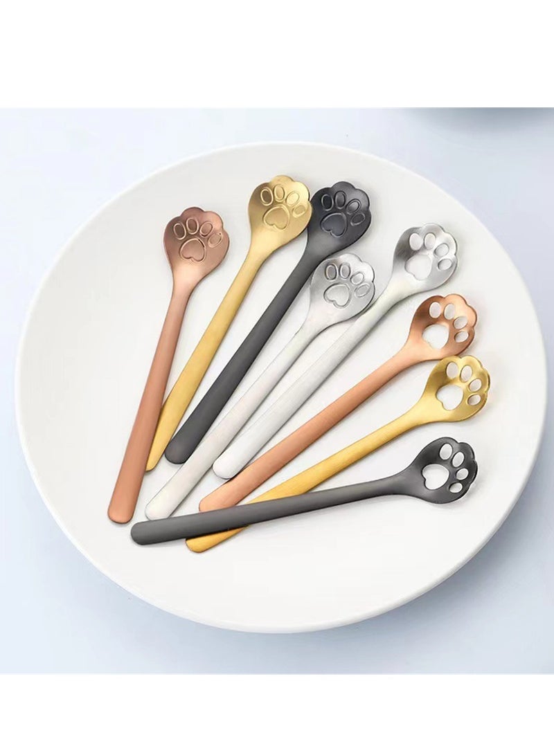 8pcs coffee spoon ice cream spoon 304 stainless steel creative cartoon Japanese dessert spoon stirring spoon