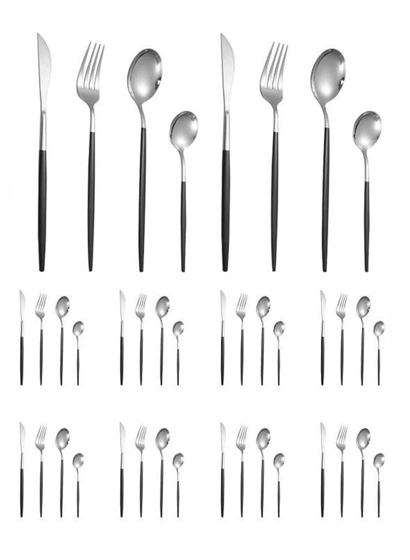 40-piece high-end stainless steel cutlery cutlery gift set with four main pieces knife fork and spoon