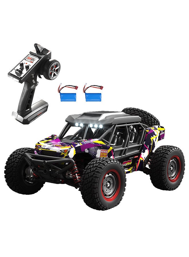 Remote Control Car 2.4GHz High Speed 70km/h All Terrain 1/16 Full Scale Brushless Remote Control Truck Off Road Car 4WD Vehicle Gifts for Kids Adult with 2 Battery