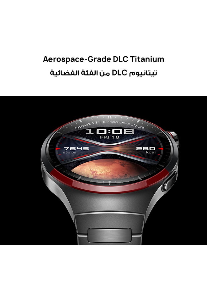 Watch 4 Pro Space Edition Smartwatch, Spherical Sapphire Glass, Health At A Glance, eSIM Cellular Calling, Fresh-New Activity Rings, Compatible With Andriod & iOS + Scale Grey