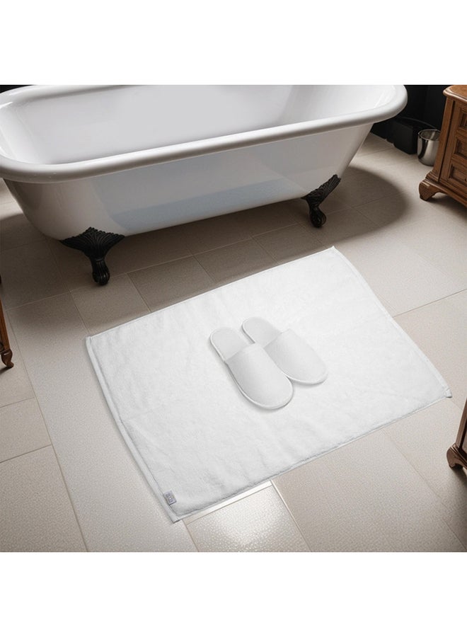Hotel Linen Klub LUXURY 5PC Antimicrobial Bathroom Towel Set - 100% Cotton 650 GSM Terry Dobby Border Ring Spun - Super Soft,Quick Dry,Highly Absorbent,Bath Towel Set with 900GSM Bath Mat-White