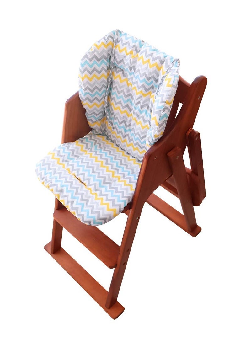 Kids High Chair Cushion, Seat Cushion Protective Film Breathable Waterproof High Chair Pad, Color Wavy Stripes
