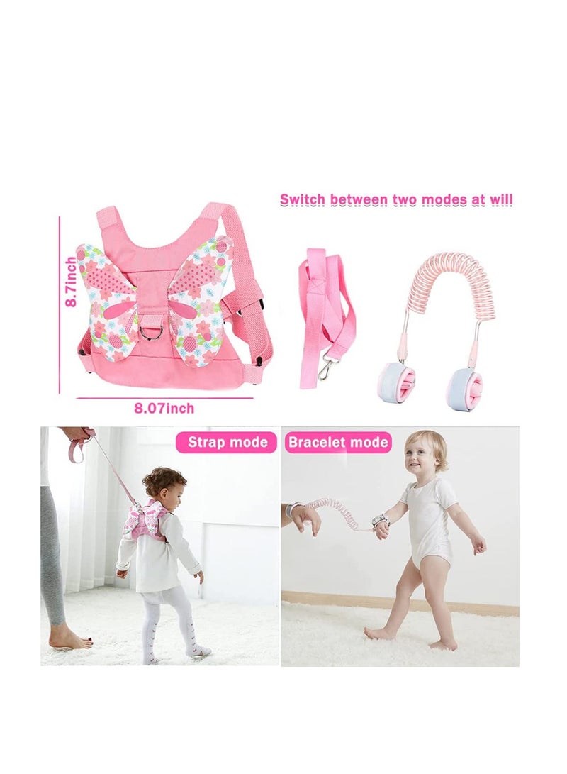 Toddler Harness Leashes Anti Lost Wrist Link, Walking Wristband Safety Backpack for Toddlers, 3 in 1 Child Anti Lost Leash Baby Cute Assistant Strap Belt for Kids Girls Outdoor Activity