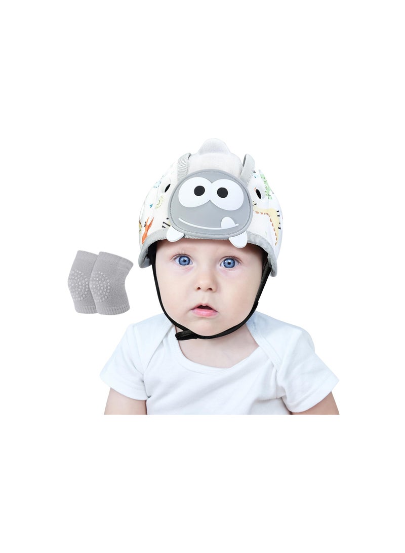 Baby Safety Helmet, Breathable Head Protector for Crawling and Walking, Infant Soft Helmet, Anti-Collision, Ultra-Lightweight, Expandable and Adjustable Age 6m-24m, Tested and Certified