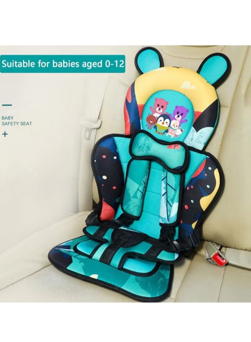 Auto Child Safety Seat Simple Car Portable Seat Belt, Foldable Car Seat Booster Seat for Car Protection