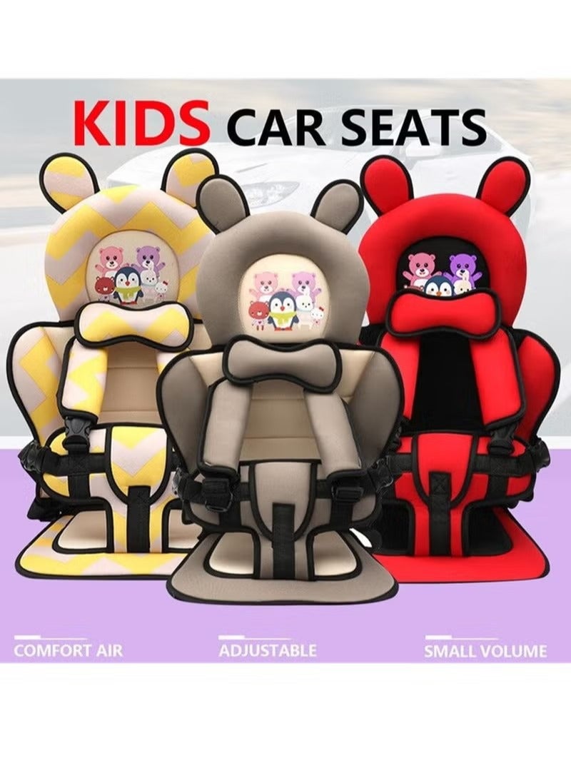 Auto Child Safety Seat Simple Car Portable Seat Belt, Foldable Car Seat Booster Seat for Car Protection