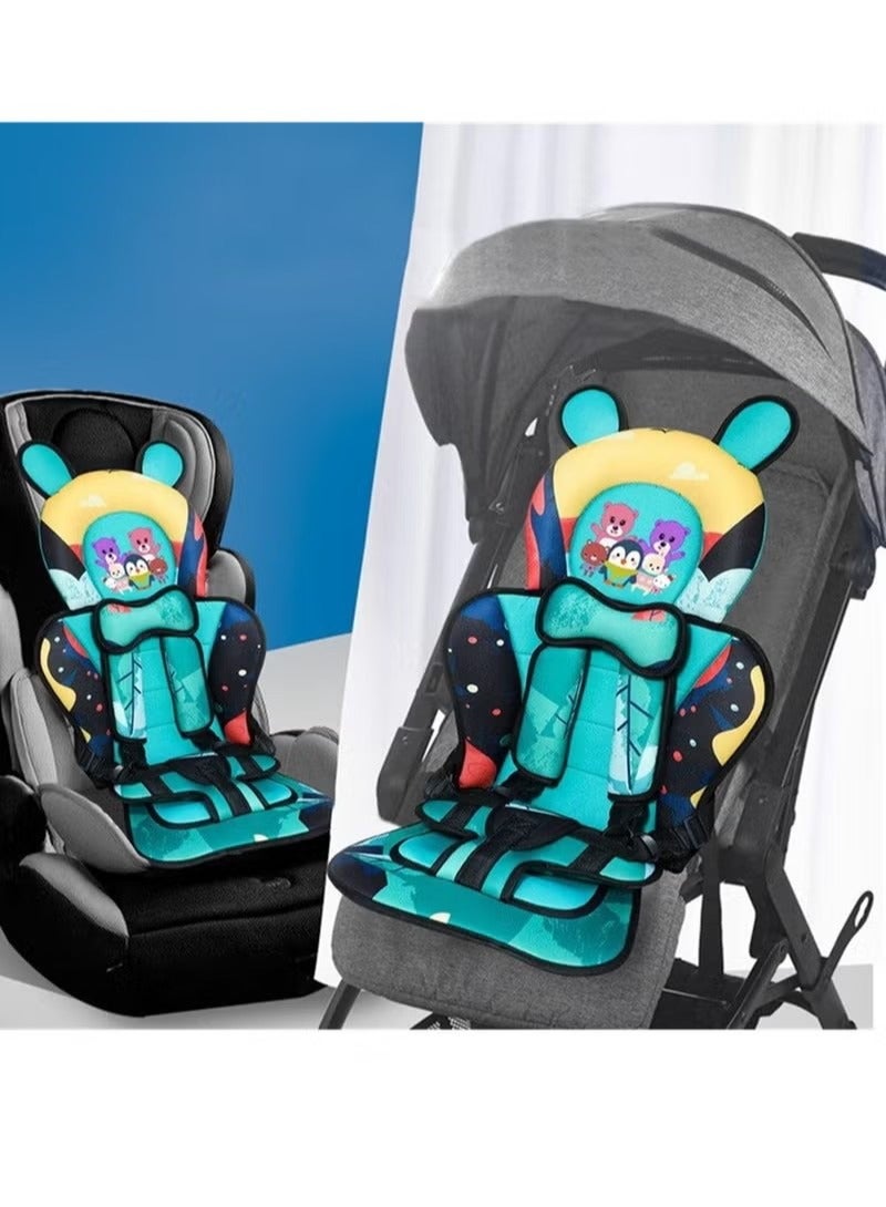 Auto Child Safety Seat Simple Car Portable Seat Belt, Foldable Car Seat Booster Seat for Car Protection