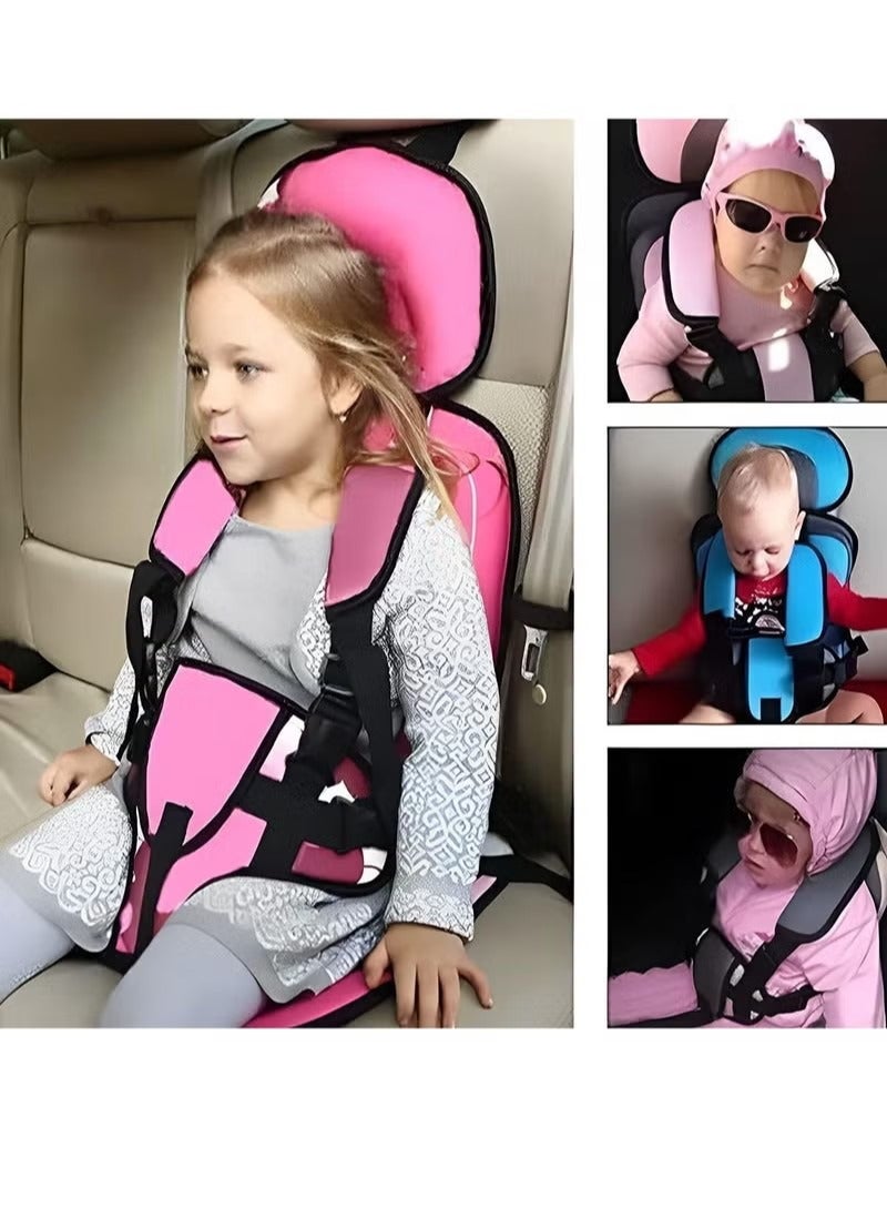 Child Safety Seat Simple Car Portable Seat Belt, Foldable Car Seat Booster Seat for Car Protection