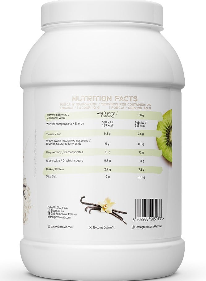 OstroVit Cream Of Rice, Creamy Vanilla With Kiwi Flavor, 1000g
