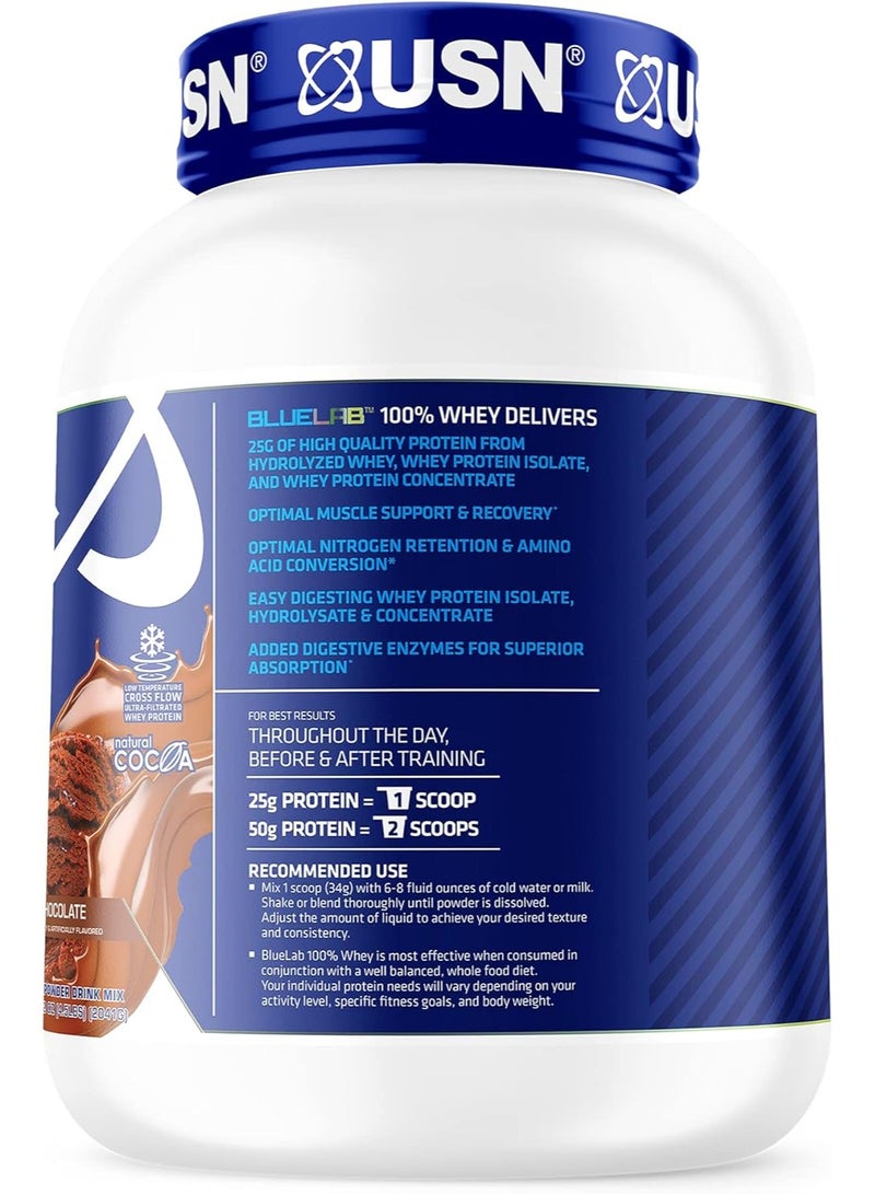 Blue Lab, 100% Whey Premium Protein, Chocolate Flavor, 2Kg