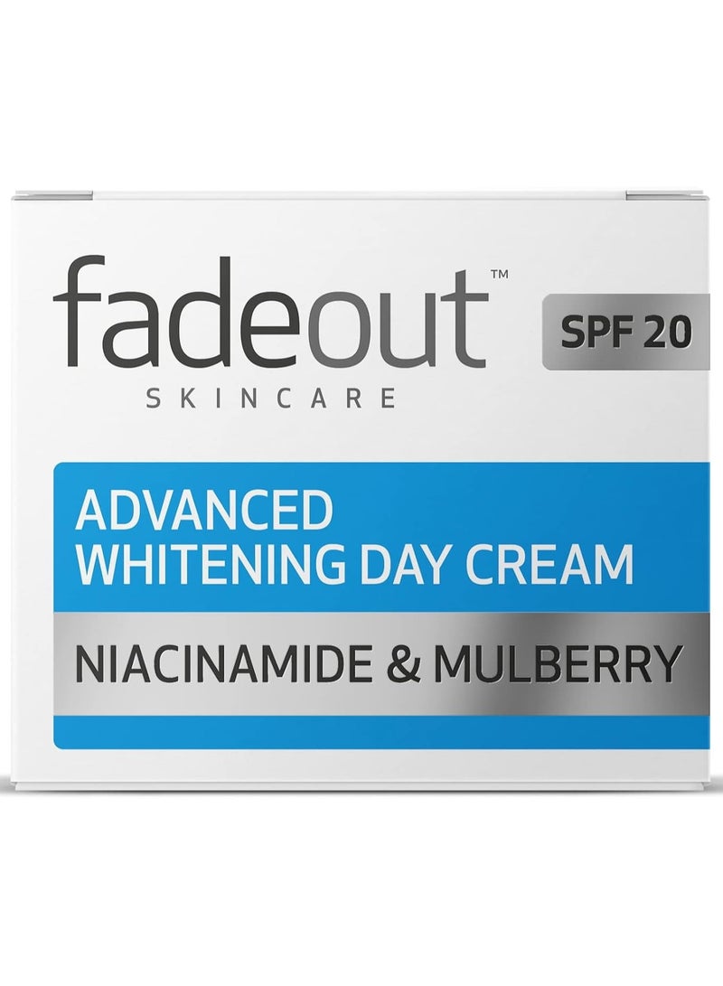 Advanced Whitening Day Cream SPF20 Niacinamide & Mulberry Brighten And Correct Uneven Skin Tone Rapid Hydration And SPF Protection Gentle Exfoliation Light Texture All Skin Types 50ml