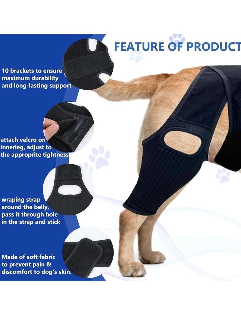 Dog Knee Brace with Side Stabilizers for Dog ACL, Adjustable Canine Shoulder Leg Hip Wraps for Arthritis & Torn CCL, Wound Care & Loss of Stability from Arthritis