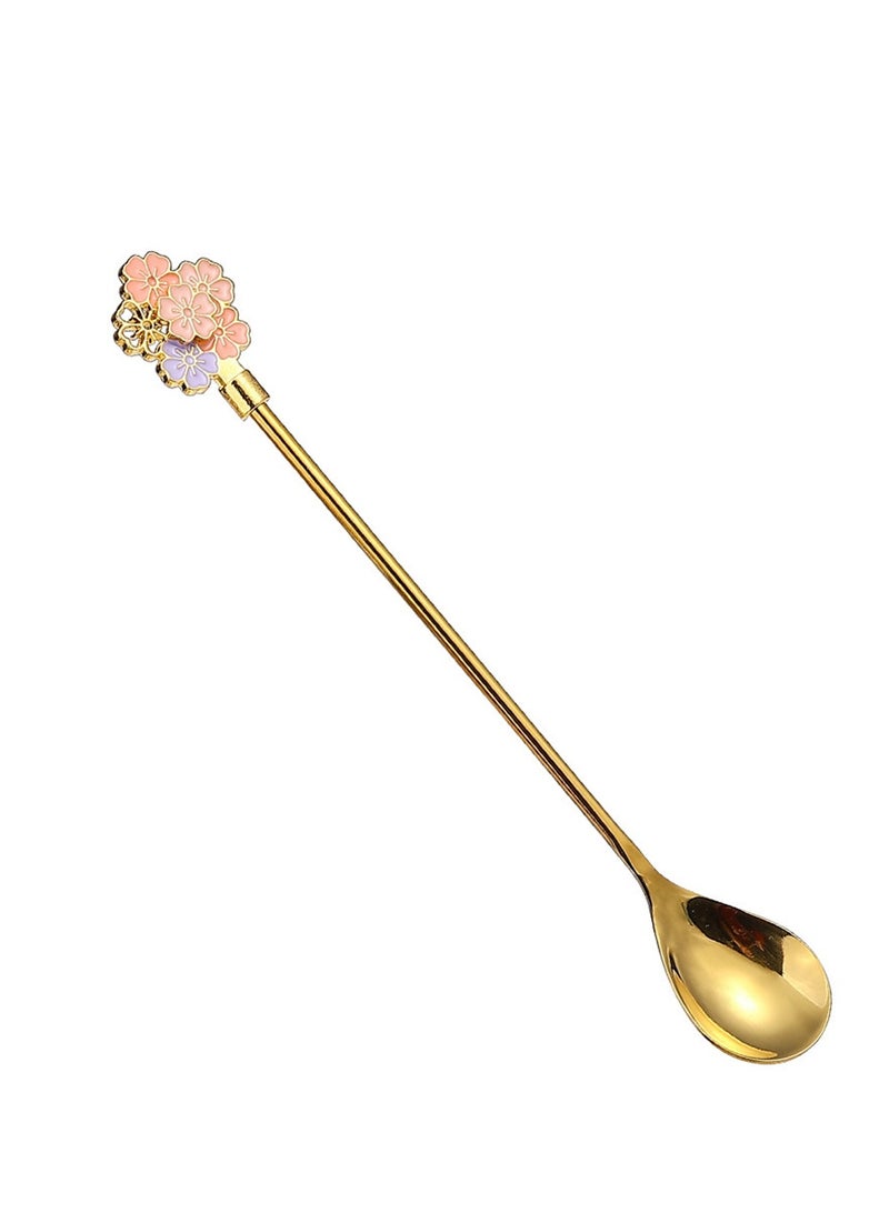 4pcs Creative 304 Sakura Dessert Coffee Spoon Stirring Spoon Dessert Spoon