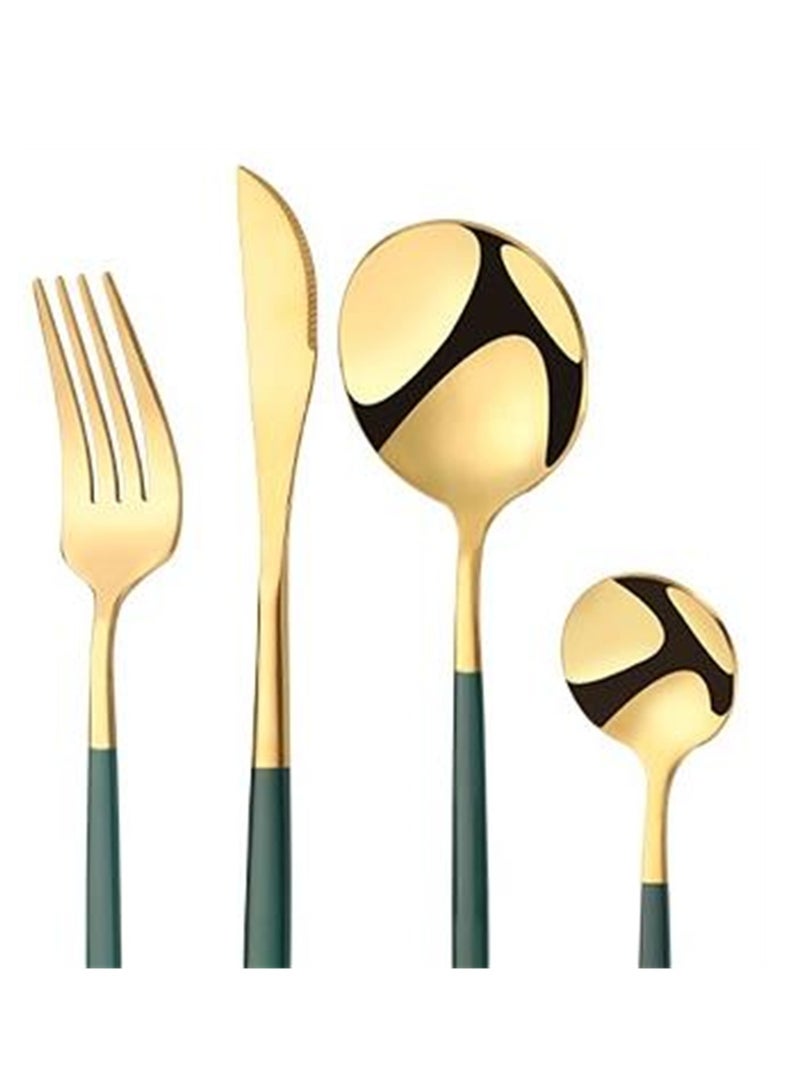 24-piece high-end stainless steel cutlery cutlery gift set with four main pieces knife fork and spoon