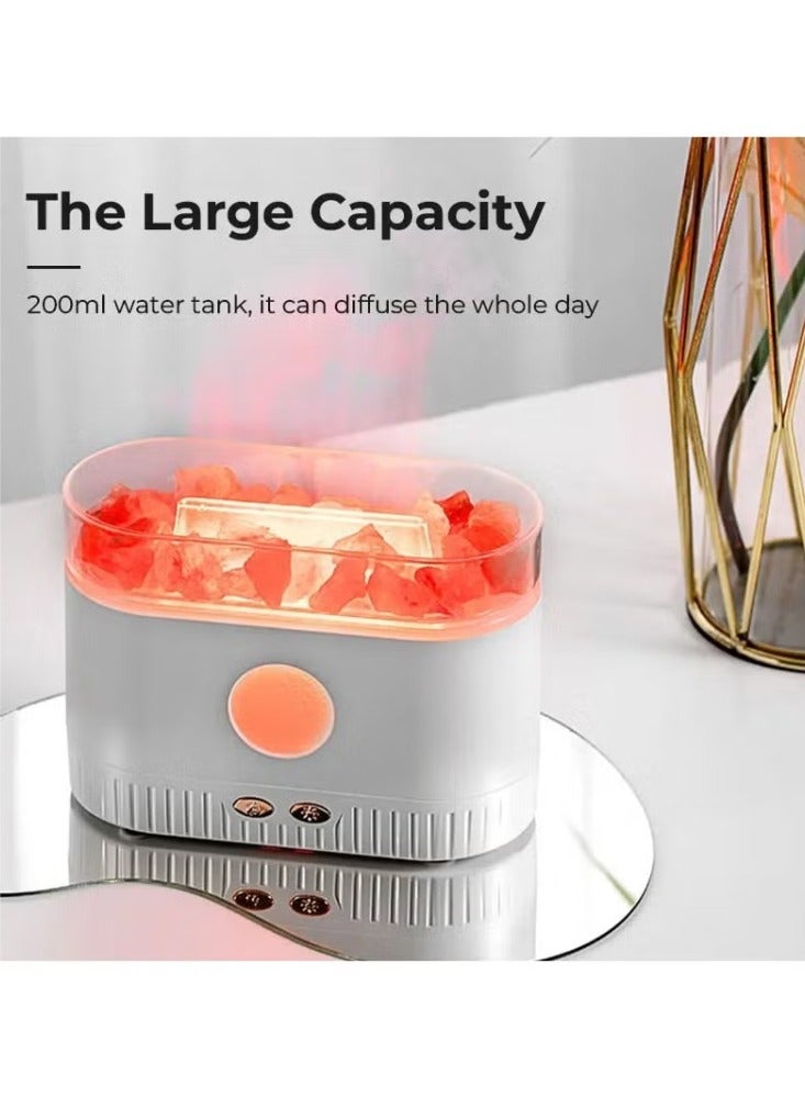 Salt Lamp Aroma Diffuser 200ML Large Capacity Water Tank 4 Colors Essential Oil, Steam Generator Electric Scent For Home And Bedroom