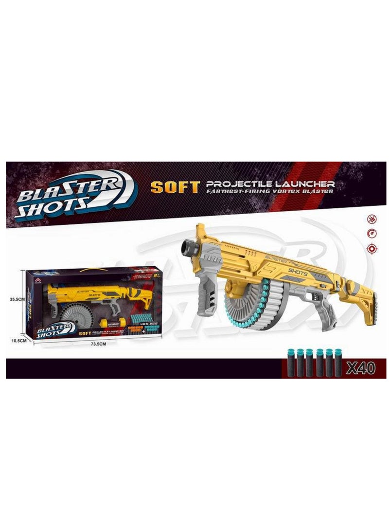 Blaster Shots Soft Projectile Launcher For Kids 35.5cm x 10.5 cm x 73.5cm