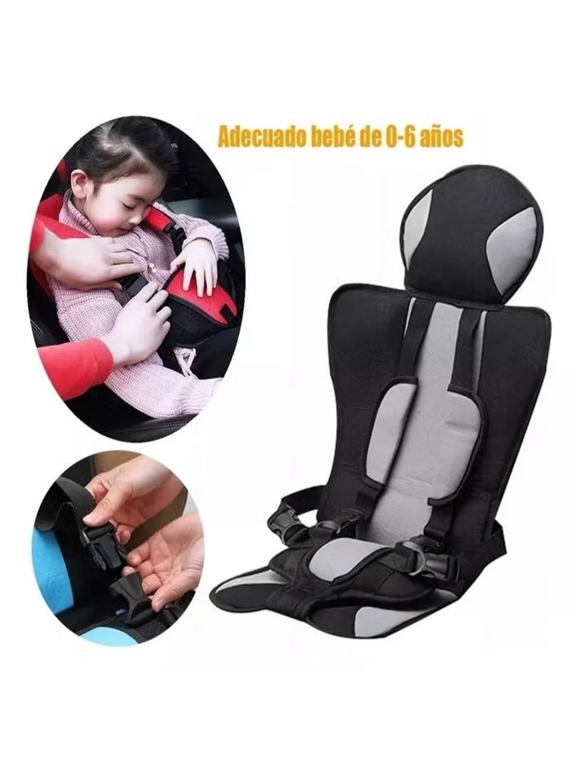 Gray Folding Baby Car Safety Seat 0-6 Years