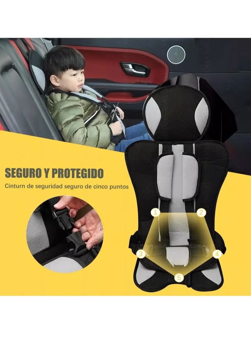 Gray Folding Baby Car Safety Seat 0-6 Years