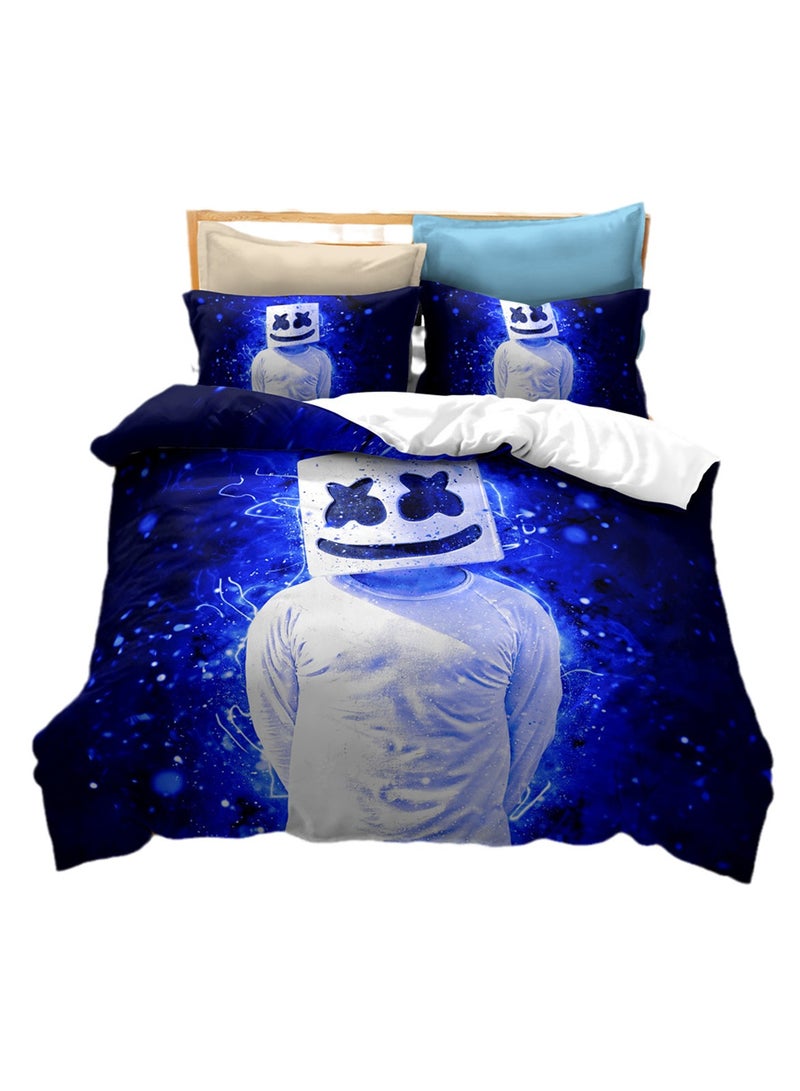 3pc creative 3d printing anime printing 1 quilt cover 2 pillowcases fashion set marshmallow quilt cover pillowcase