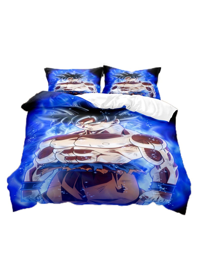 3pc creative 3d printing anime printing 1 quilt cover 2 pillowcases fashion set