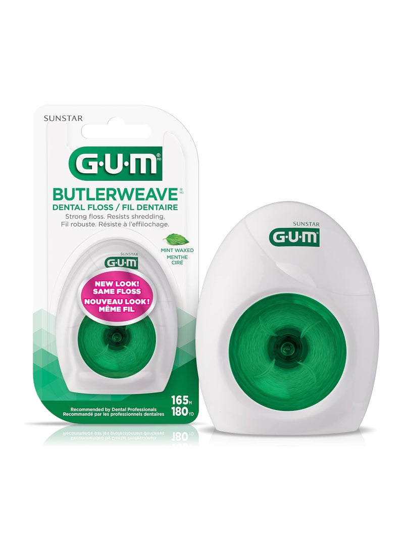 GUM ButlerWeave® Dental Floss Mint, Waxed, 165M