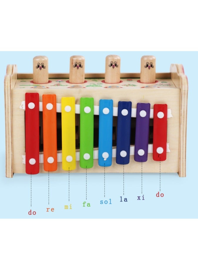Children's educational early education piano two-in-one eight-tone piano parent-child game wooden toy