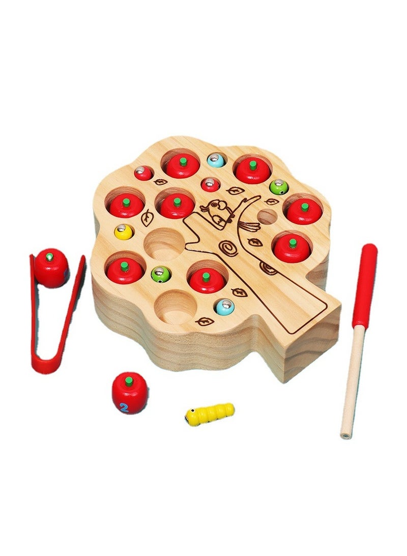 Parent-Child Interactive Number Recognition Fruit Tree Clip Clip Joy Puzzle Toy