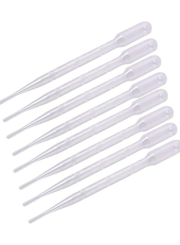200 Pcs 3ml Pipette - Graduated Transfer Pipettes Disposable Pipettes Eye Dropper Pipette for Liquid Essential Oil Makeup Tool