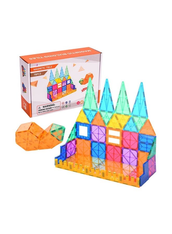 JZRtoys14 78- Piece Magnetic Building Blocks for Toddlers & Kids Set 3+ Years