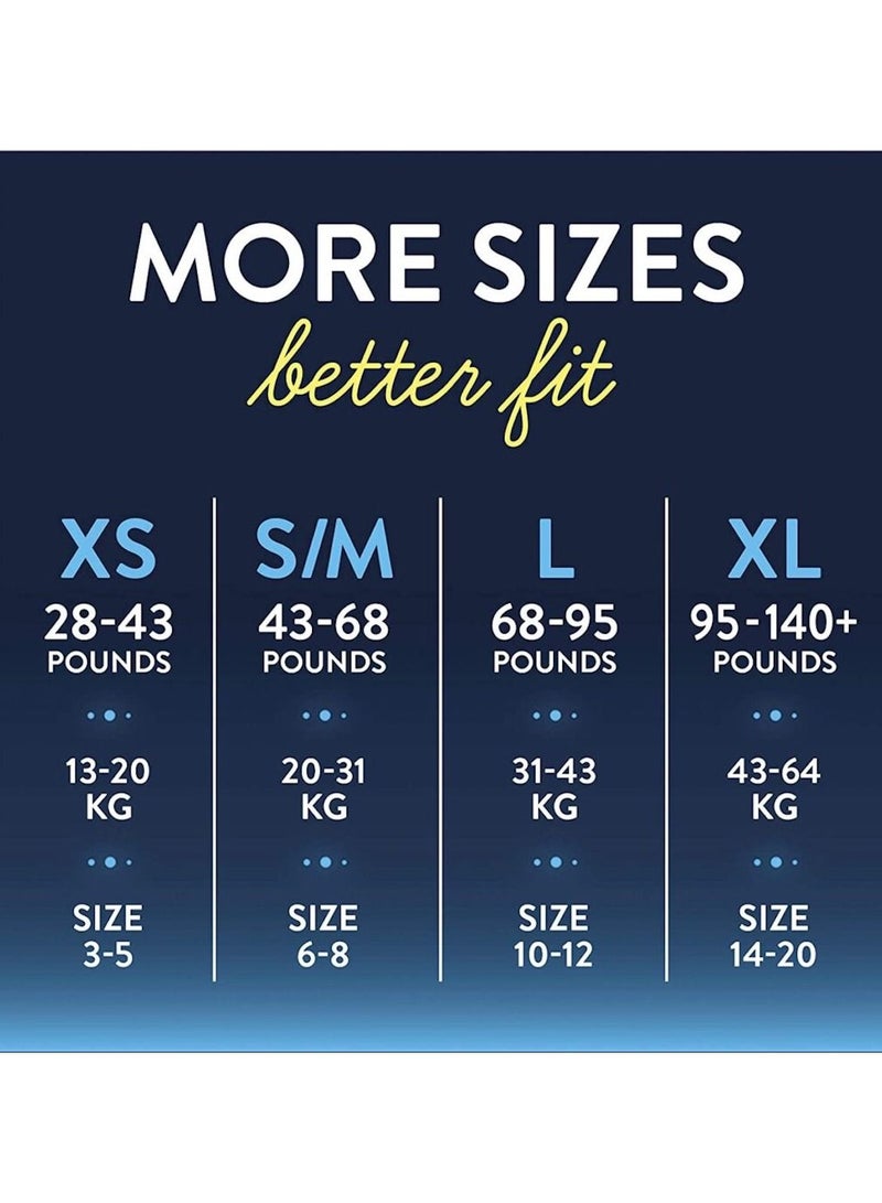 Nighttime Bedwetting Underwear Boys' L (68-95 lb.) 34 Count