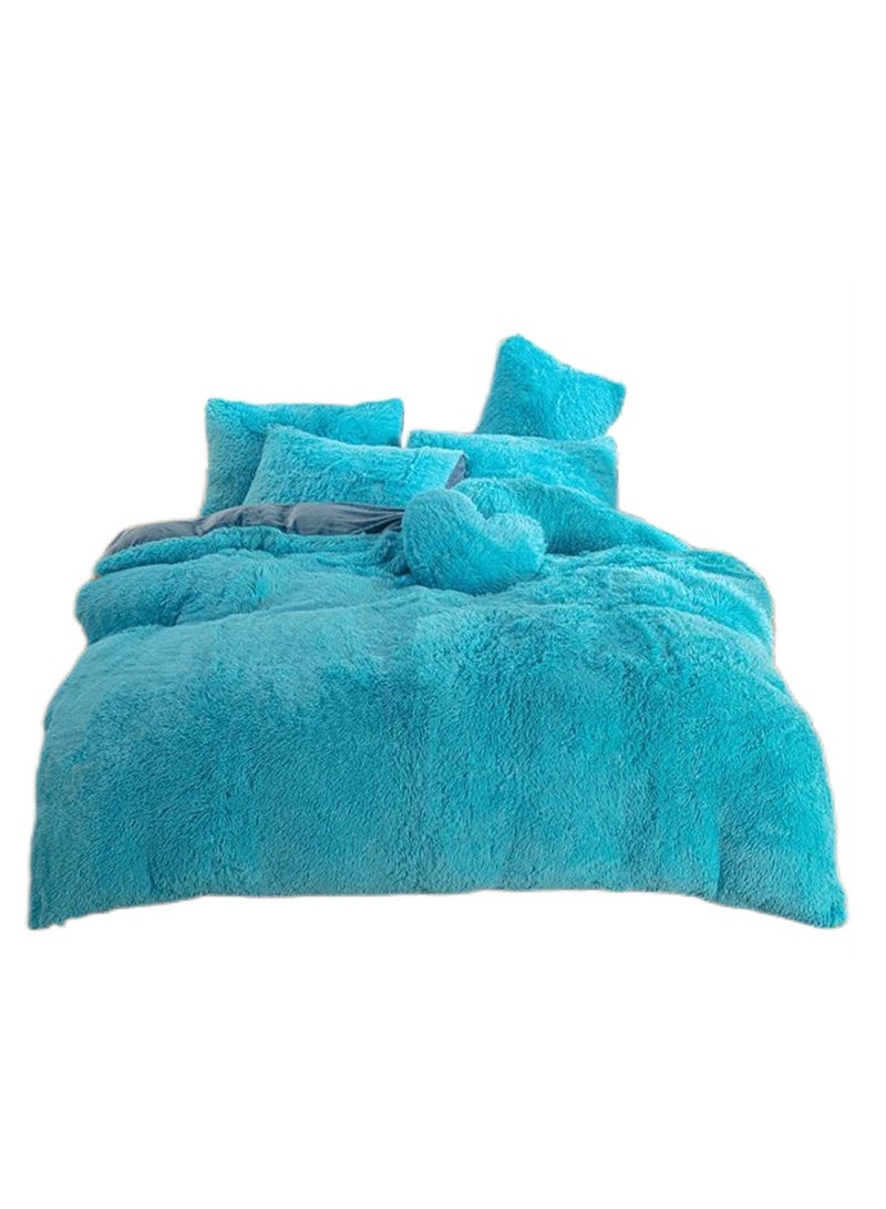 4pcs bedding set 2 pillowcases 1 quilt cover 1 bed sheet four-piece set with creative and fashionable styling warm mink plush