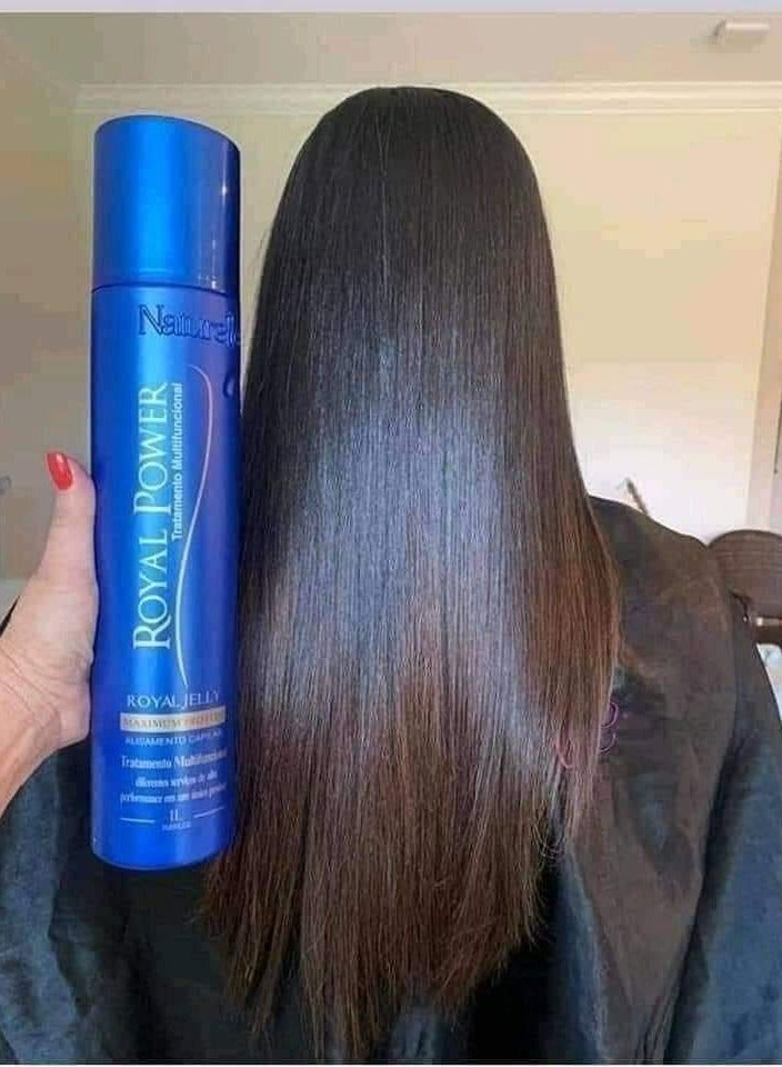 Royal Power treatment protien brazillian total repair protein recharge leave In Conditioner 1L repairing Hair Protien is a free formalin and helps to strengthens and restores dry damaged hair