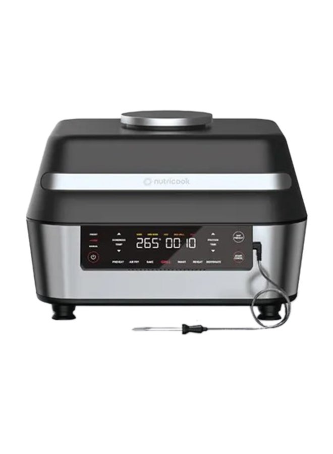Smart Indoor Grill And Air Fryer With Built-In Thermometer 8.5 L 1760.0 W AFG960 Black/ Silver