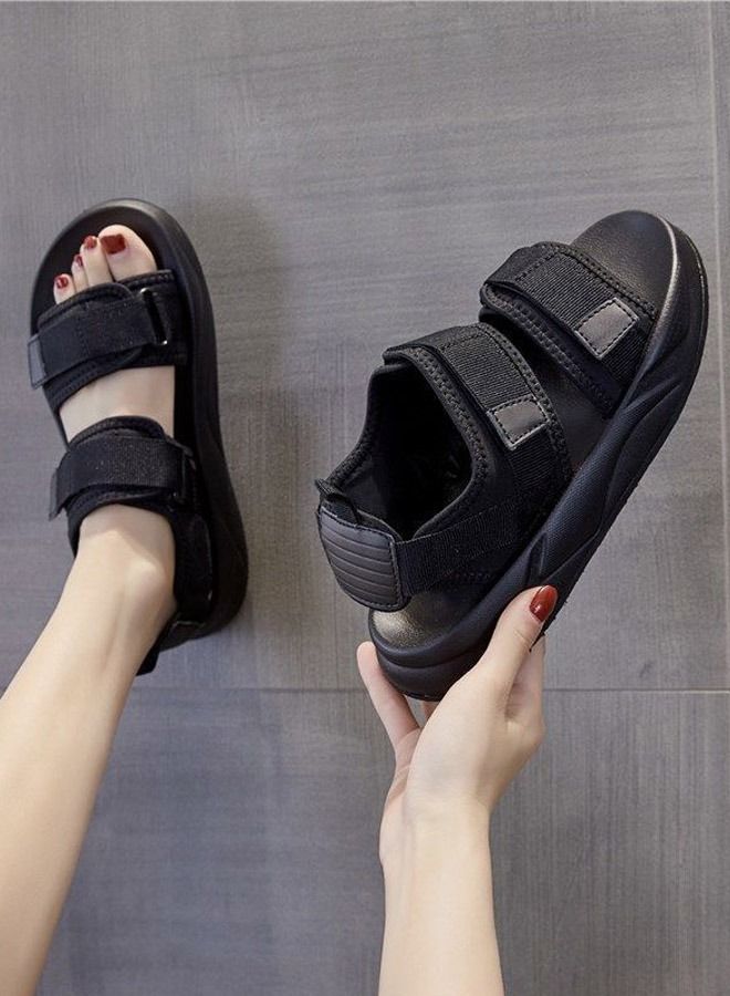 Women's Summer Walking Sandals Air Cushion Support Platform Ankle Strap Shoes Comfortable Casual Wedge Sandals