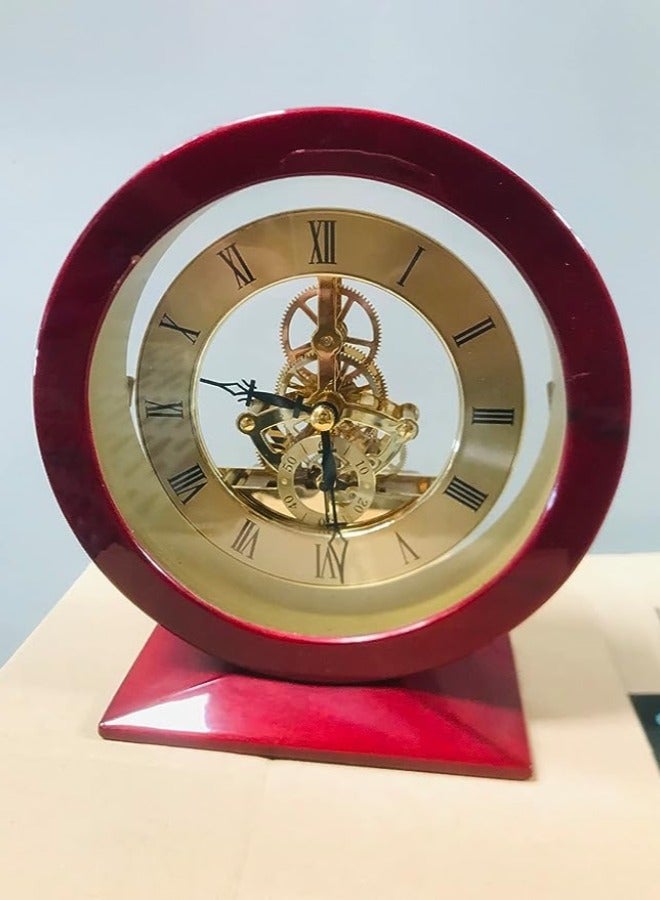 Round Shape Wooden Clock