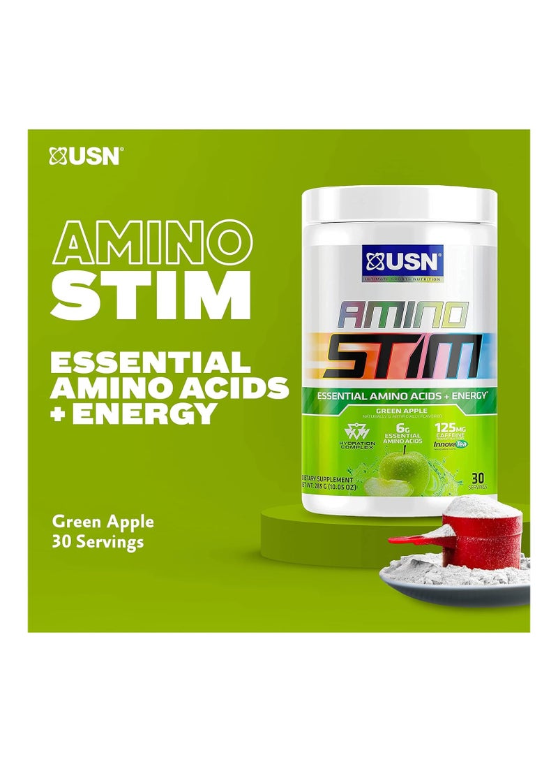 USN Amino Stim Essential Amino Energy, Green Apple Flavor, 285g